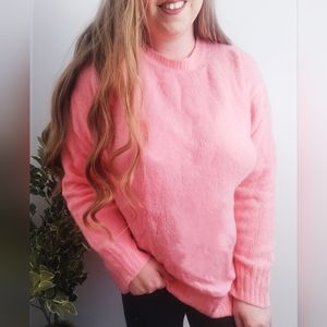 SOLD Zara Knit Bright Pink Oversized Sweater
